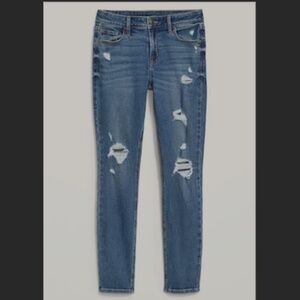 Old Navy Women's Medium Wash Mid-Rise Rockstar Super-Skinny Jeans, size 4